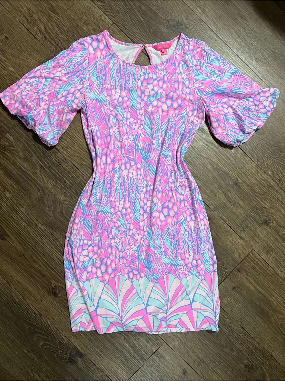 Lilly Pulitzer Puff Sleeve Printed Dress Size Small
